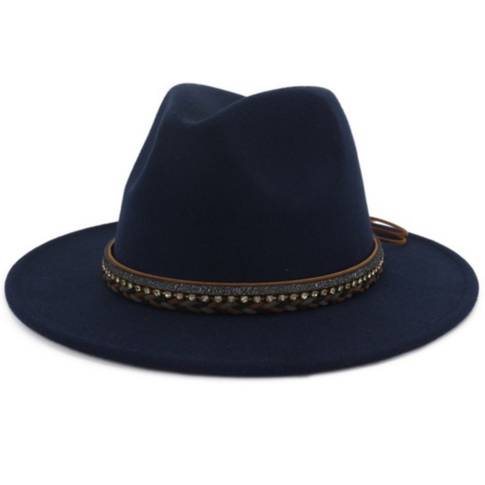 Adrienne Hard Shell Rancher Fedora Hat-10 Colors Available